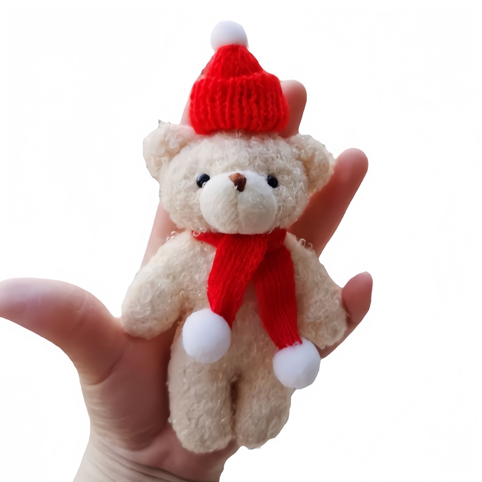 Christmas-themed Teddy Bear Stuffed Toy  Soft Christmas Holiday Gift for Kids/Decor  Christmas Tree Ornament Key Chain Bags
Accessories