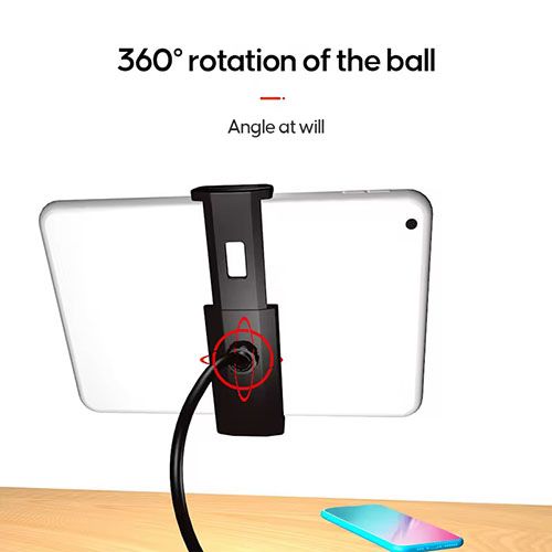 New Arrivals Gooseneck Phone & Tablet Stand Adjustable Desk Clamp Holder - 360° Rotating Flexible Arm for iPhone iPad Mobile Phone Stand Phone Holder  Lazy Brackets
