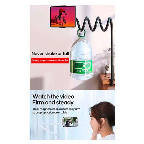 New Arrivals Gooseneck Phone & Tablet Stand Adjustable Desk Clamp Holder - 360° Rotating Flexible Arm for iPhone iPad Mobile Phone Stand Phone Holder  Lazy Brackets