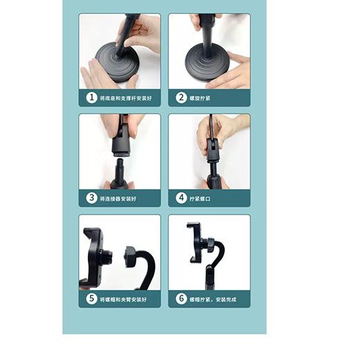 Universal Multi-functional Retractable Mobile Phone Stand For Live Broadcast  Portable Adjustable Extend Support Desk