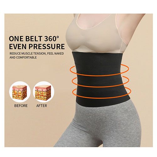 Waist Trainer Slimming Belt Slim Body Shaper Corset Trimmer Sport Gym Fat Burner Elastic Shapewear Women Ladies Tummy Belly Slim Belt Band Body Building Sheath Flat Girdle Postpartum Control Wrap