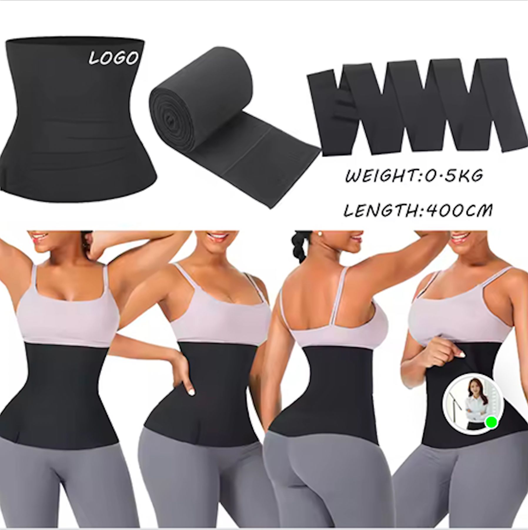 Waist Trainer Slimming Belt Slim Body Shaper Corset Trimmer Sport Gym Fat Burner Elastic Shapewear Women Ladies Tummy Belly Slim Belt Band Body Building Sheath Flat Girdle Postpartum Control Wrap