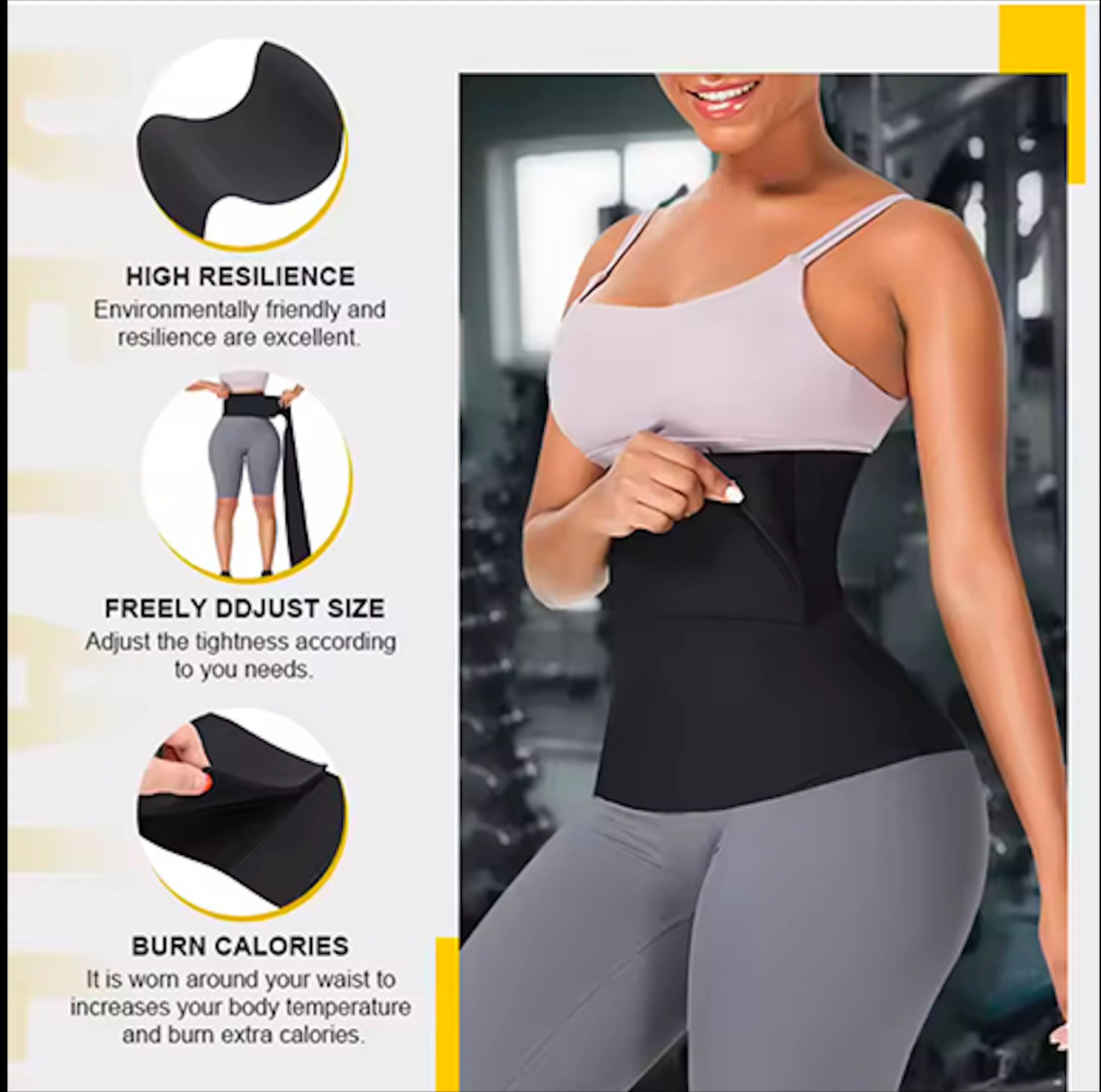 Waist Trainer Slimming Belt Slim Body Shaper Corset Trimmer Sport Gym Fat Burner Elastic Shapewear Women Ladies Tummy Belly Slim Belt Band Body Building Sheath Flat Girdle Postpartum Control Wrap