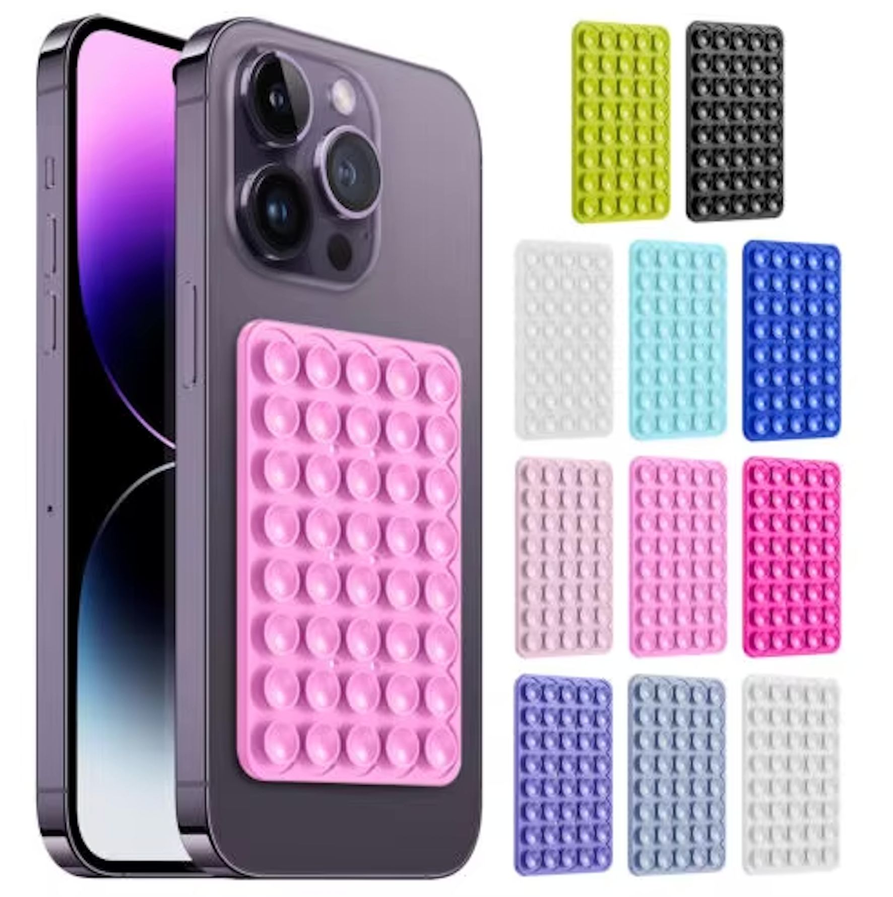 Multi-functional Double-sided Silicone Suction Cup Phone Accessories  Super Suction   Hands-Free Strong Grip Holder for Selfies and Videos, Silicon Phone Stand