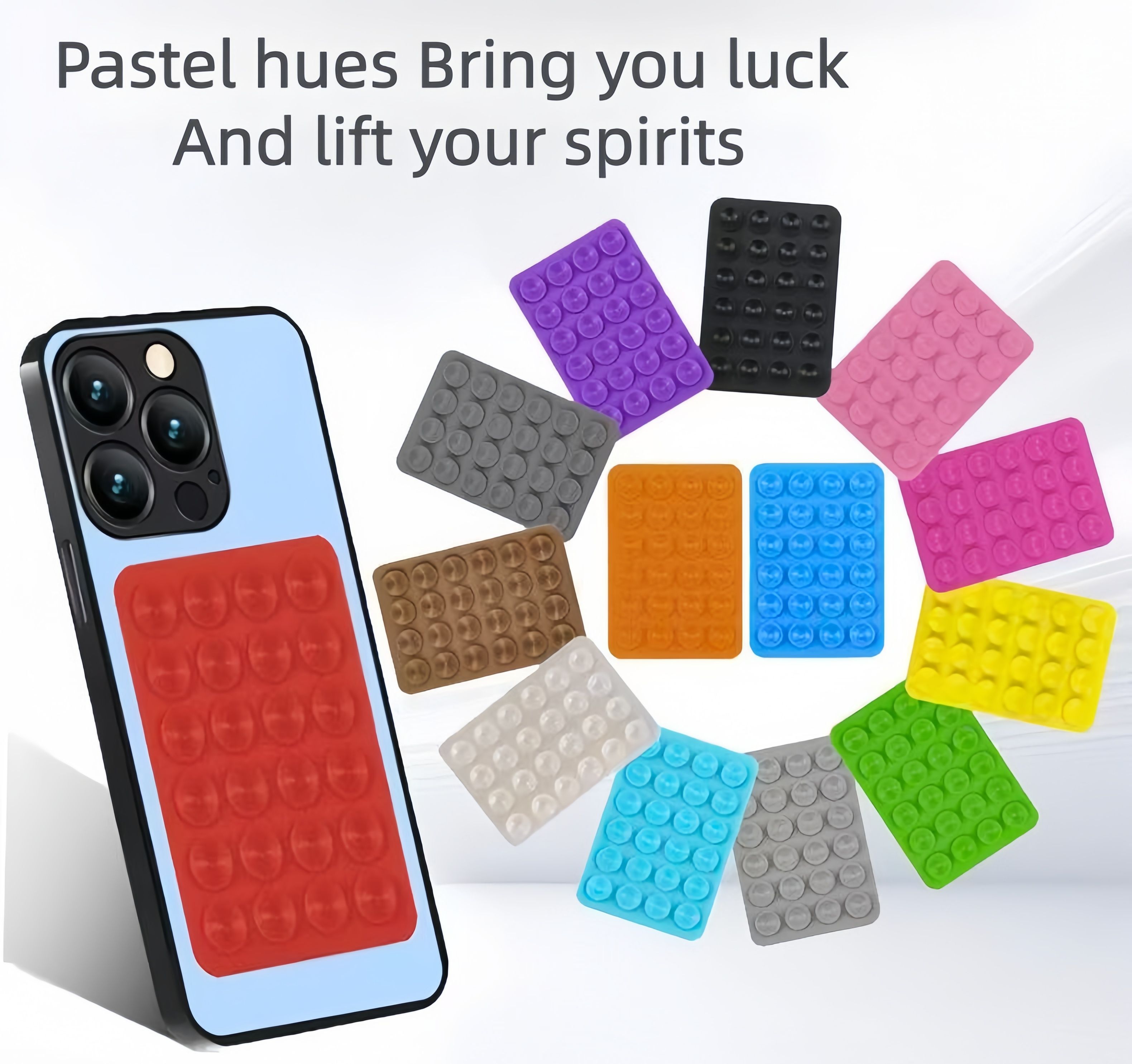 Multi-functional Double-sided Silicone Suction Cup Phone Accessories  Super Suction   Hands-Free Strong Grip Holder for Selfies and Videos, Silicon Phone Stand