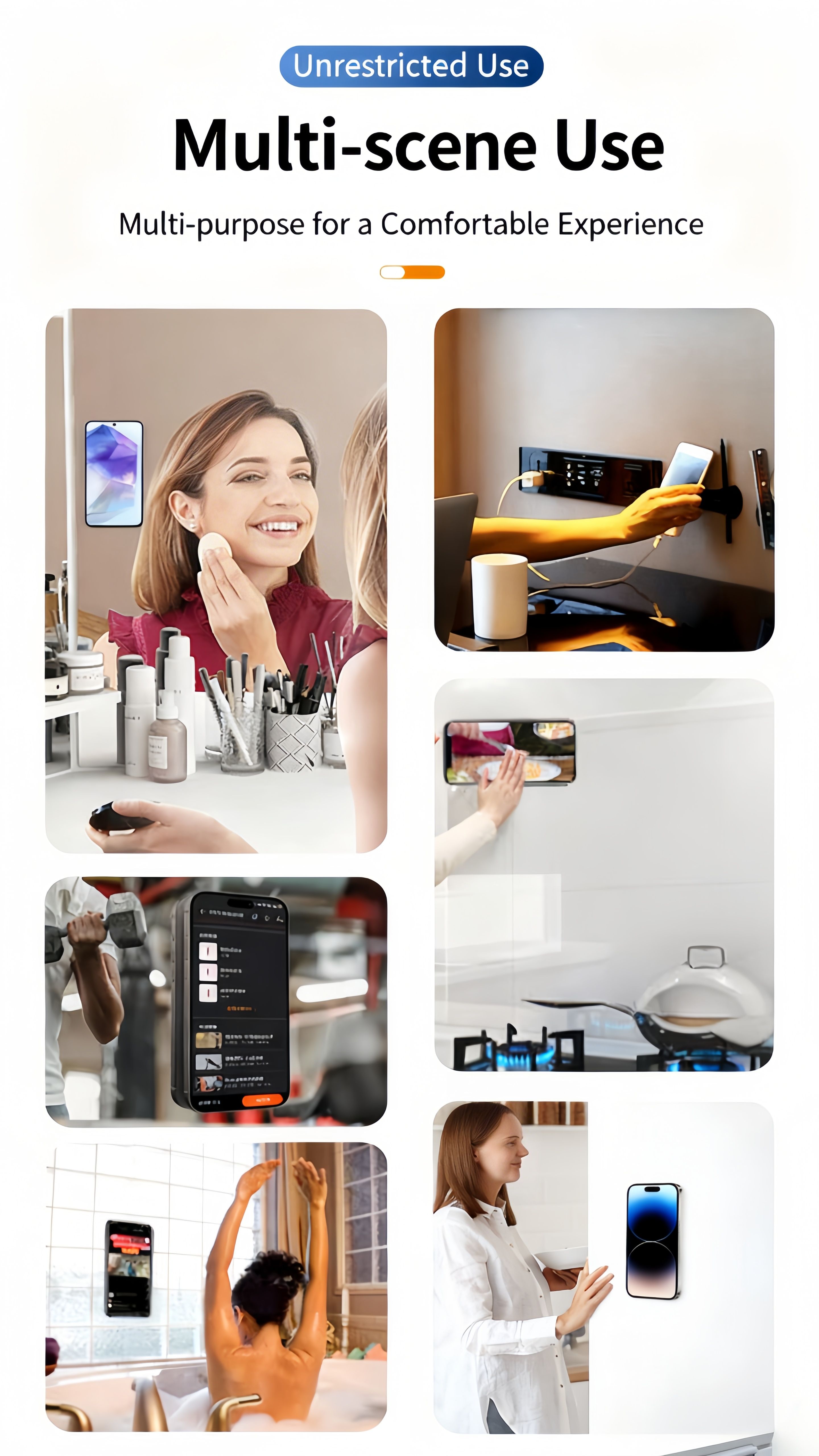 Multi-functional Double-sided Silicone Suction Cup Phone Accessories  Super Suction   Hands-Free Strong Grip Holder for Selfies and Videos, Silicon Phone Stand