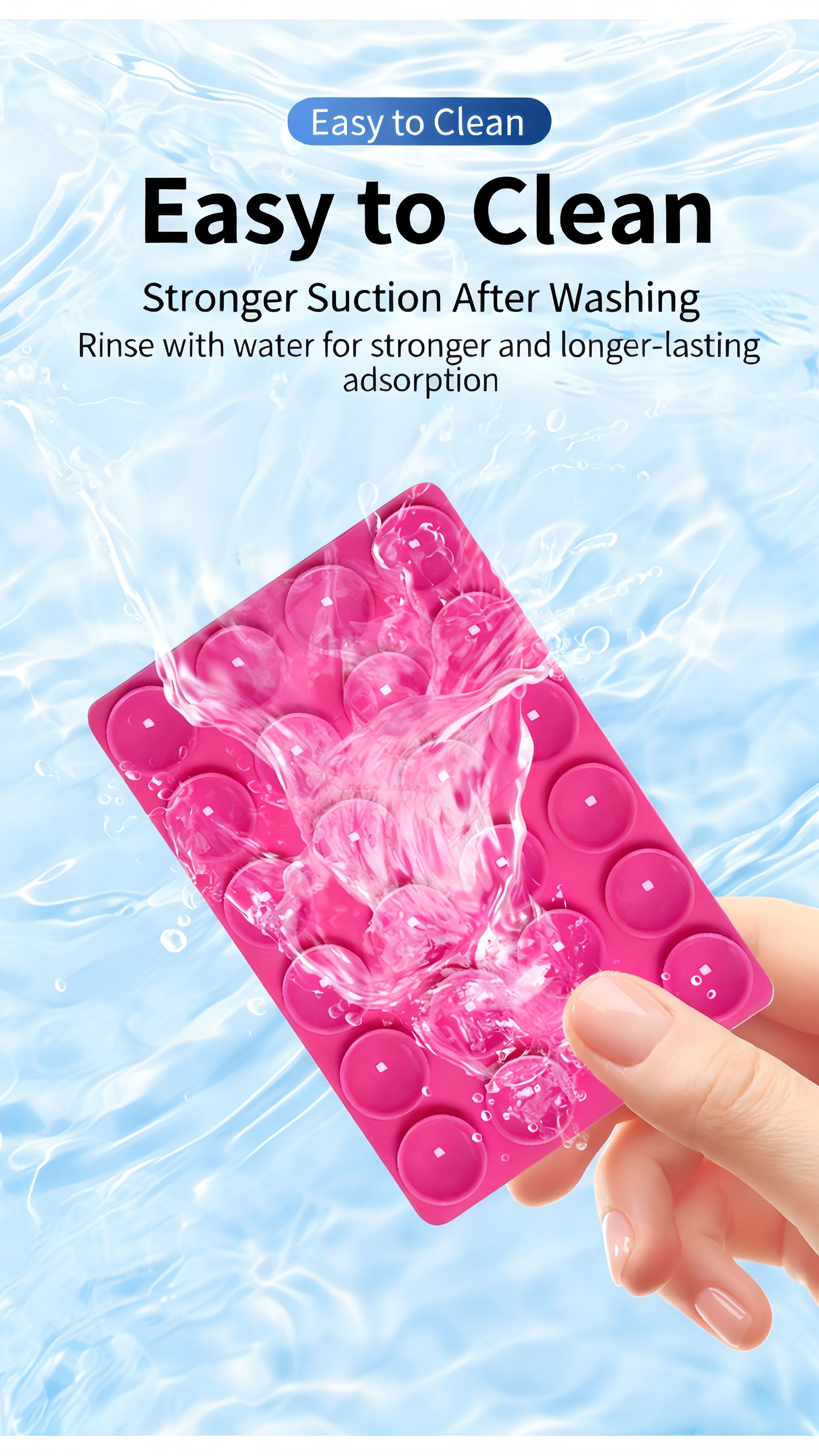 Multi-functional Double-sided Silicone Suction Cup Phone Accessories  Super Suction   Hands-Free Strong Grip Holder for Selfies and Videos, Silicon Phone Stand