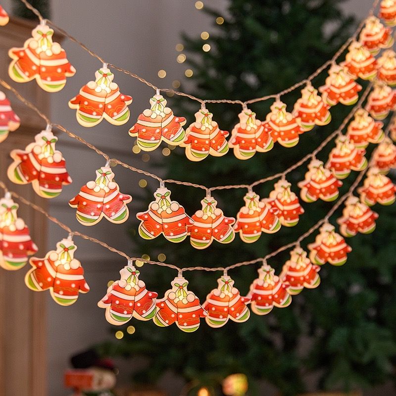 2025 New Arrival Festive LED Christmas Ornament String Lights   Battery  Operated Fairy Lights with Santa, Snowman ,Christmas Tree & Reindeer, for Holiday Home, Party & Outdoor Decorations