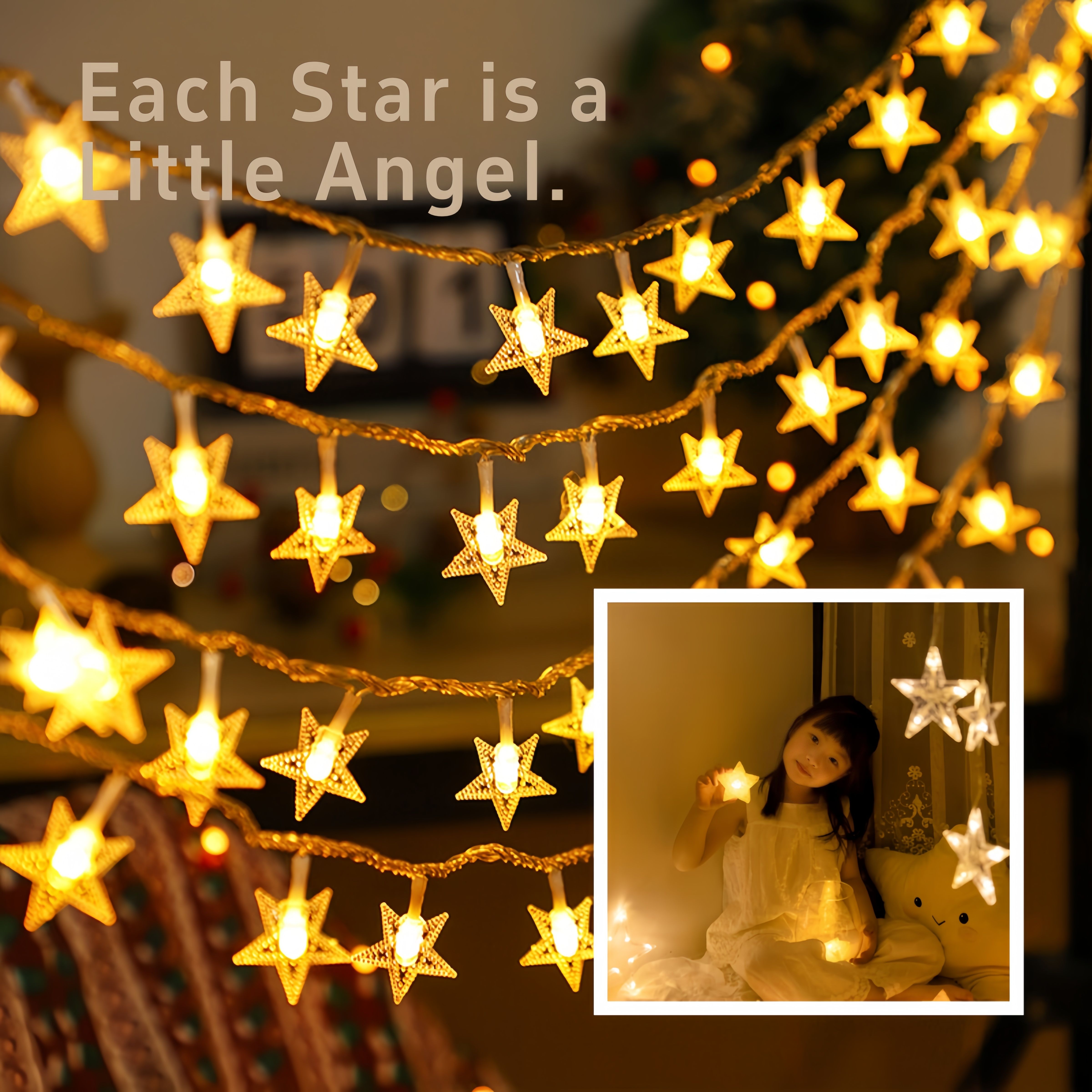 2025 New Arrival 2M/5M/12M Christmas LED Fairy Lights Battery/USB/Solar Operated Star Snowflakes Ball Styles  For Holiday Home Party & Indoor  Outdoor Decorations