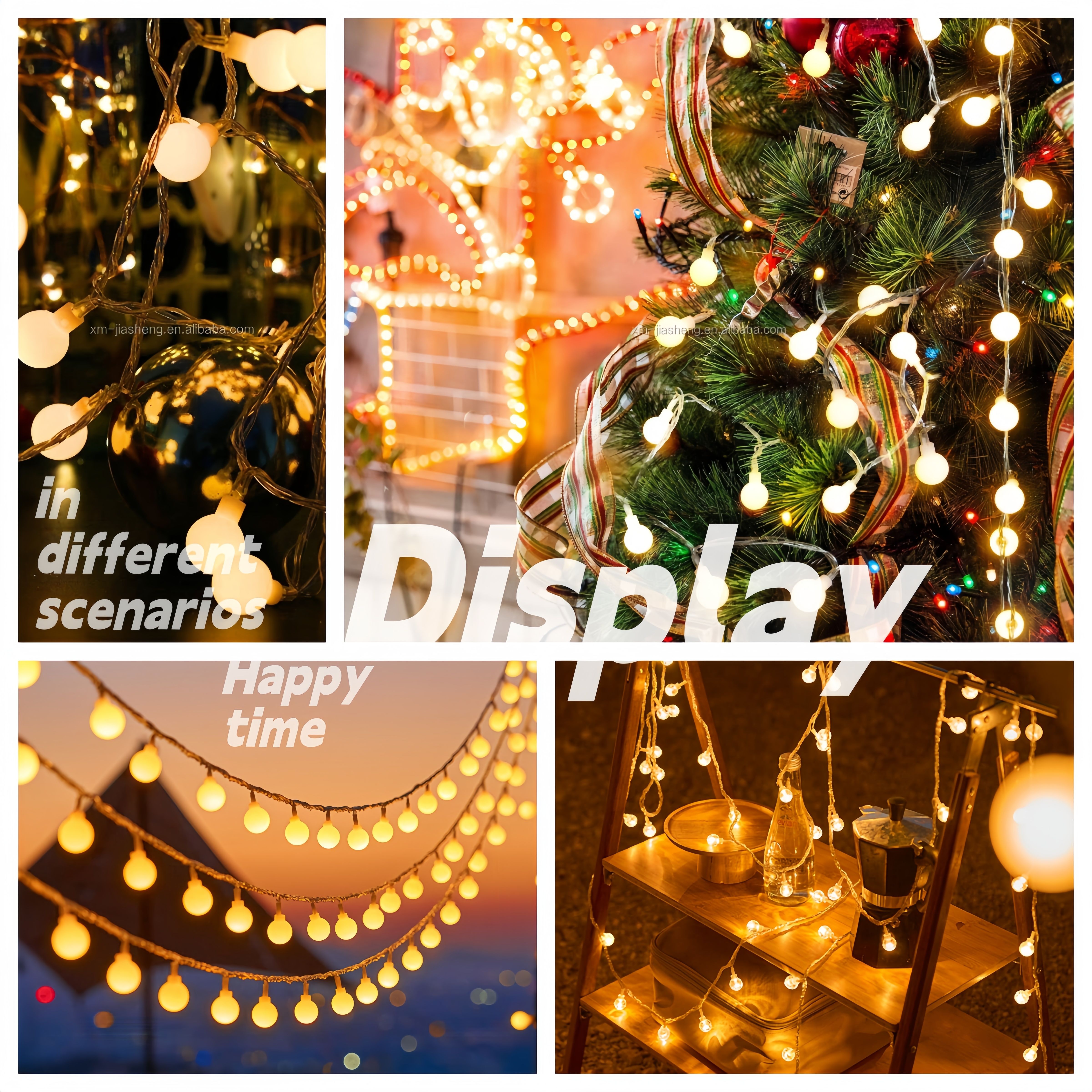 2025 New Arrival 2M/5M/12M Christmas LED Fairy Lights Battery/USB/Solar Operated Star Snowflakes Ball Styles  For Holiday Home Party & Indoor  Outdoor Decorations