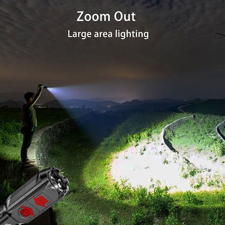 Bright Flashlight ABS Strong Light Focusing Led Flash Light Rechargeable Outdoor Flashlights Lanterns & Lights Small portable ultra-bright household xenon lamp outdoor long-range ultra-long endurance