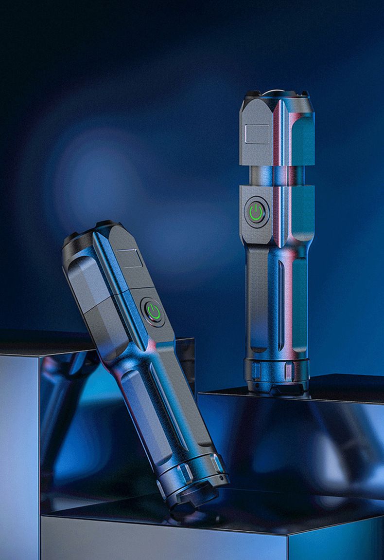 Bright Flashlight ABS Strong Light Focusing Led Flash Light Rechargeable Outdoor Flashlights Lanterns & Lights Small portable ultra-bright household xenon lamp outdoor long-range ultra-long endurance