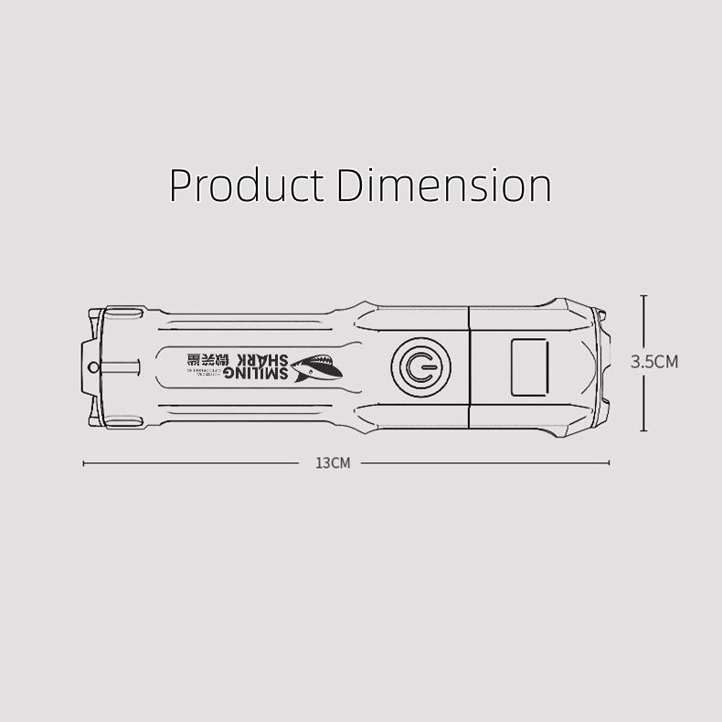 Bright Flashlight ABS Strong Light Focusing Led Flash Light Rechargeable Outdoor Flashlights Lanterns & Lights Small portable ultra-bright household xenon lamp outdoor long-range ultra-long endurance