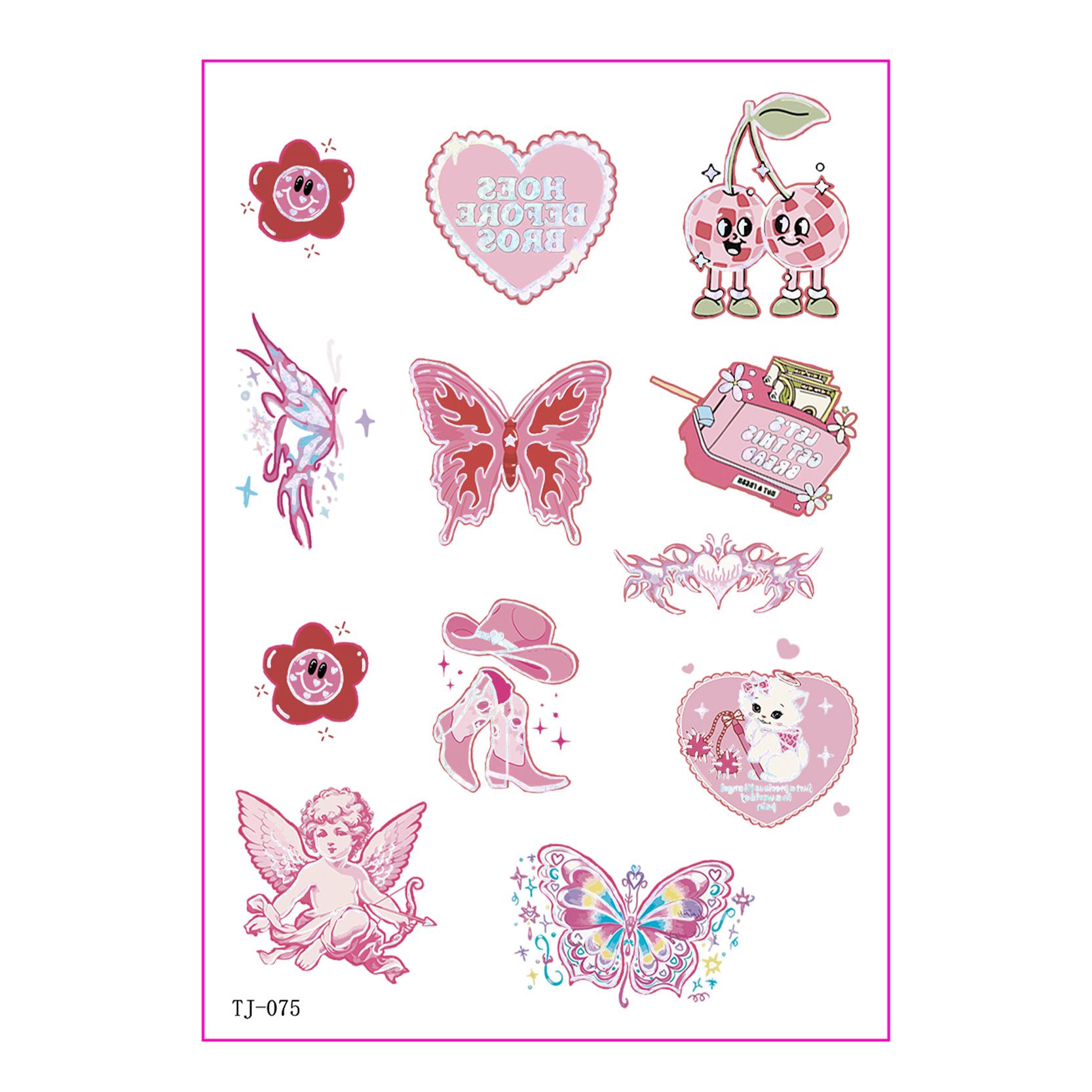 Stylish and versatile DIY waterproof  Butterfly laser-cut non-reflective stickers Sweet and edgy Barbie-inspired tattoo decals Perfect for luggage laptops phones and travel accessories Great as gifts