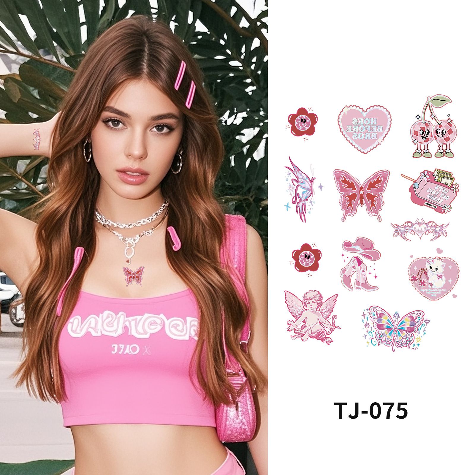Stylish and versatile DIY waterproof  Butterfly laser-cut non-reflective stickers Sweet and edgy Barbie-inspired tattoo decals Perfect for luggage laptops phones and travel accessories Great as gifts