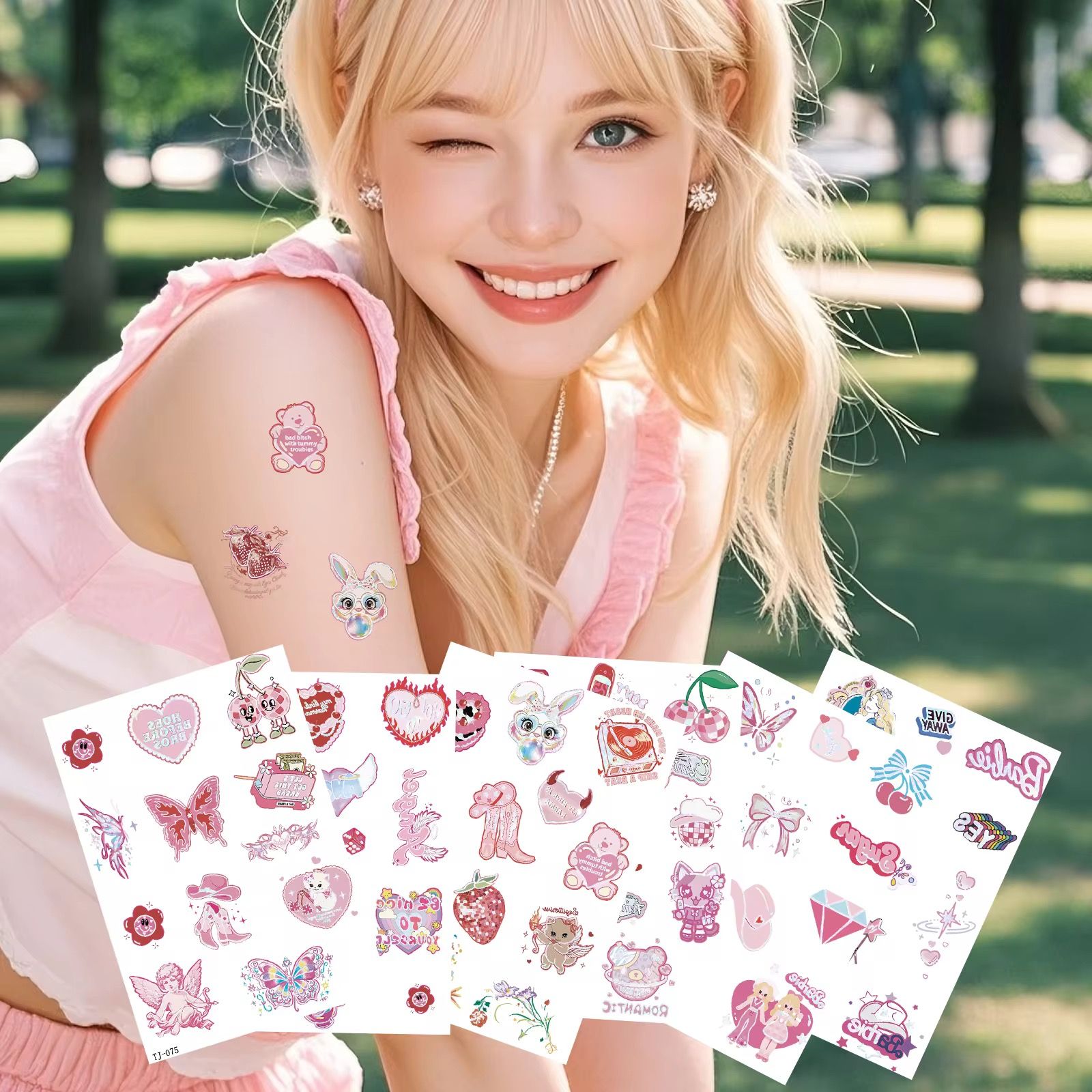 Stylish and versatile DIY waterproof  Butterfly laser-cut non-reflective stickers Sweet and edgy Barbie-inspired tattoo decals Perfect for luggage laptops phones and travel accessories Great as gifts
