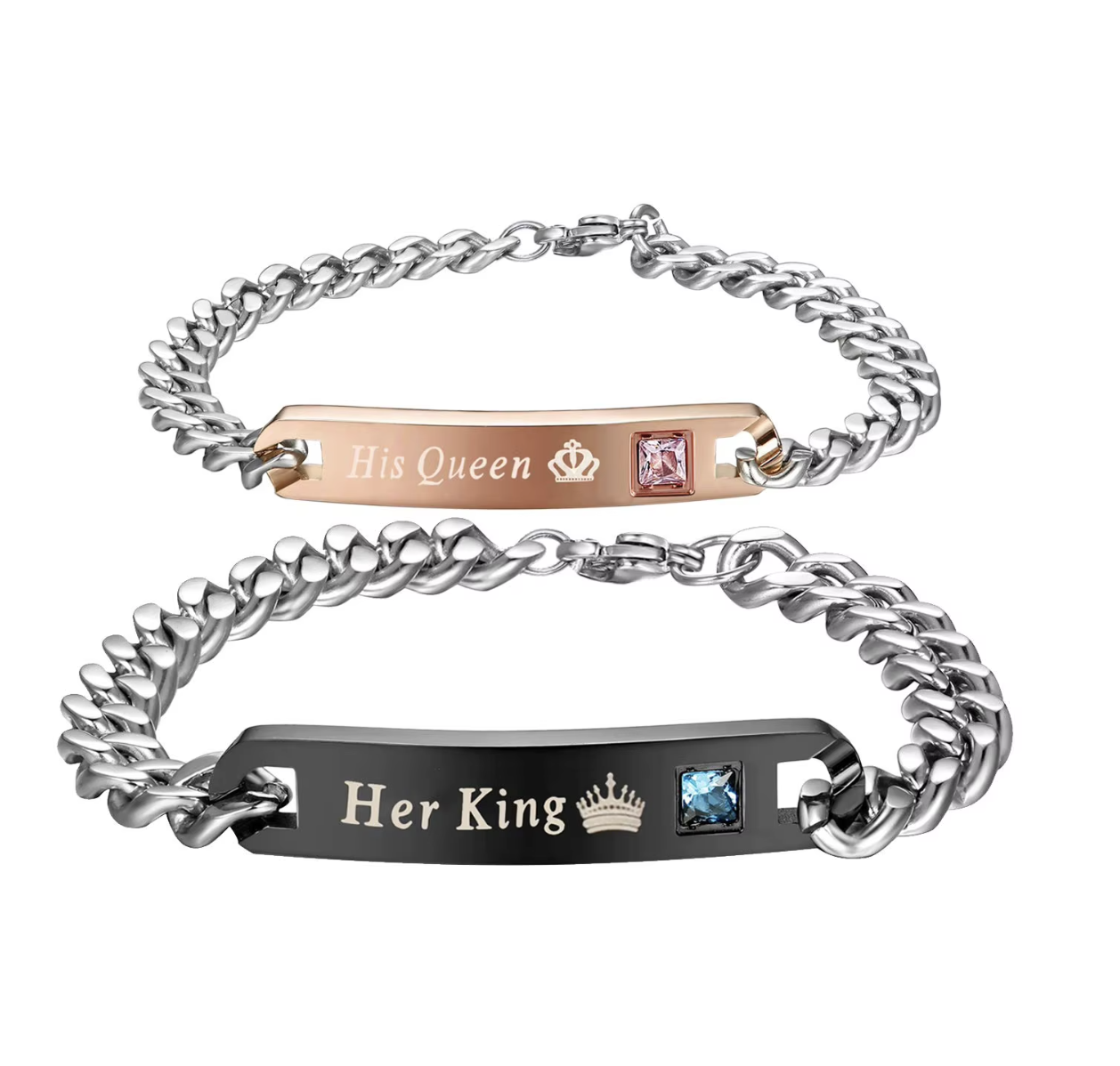 4Pieces Couple's Heart-Shaped “I Love You” Pendant Necklace Lovers' Jewelry Valentine's Day Gift Fashionable Couple's Necklace + Matching Bracelet Unisex Lovers' Necklace & Pendant Holiday Gift Set