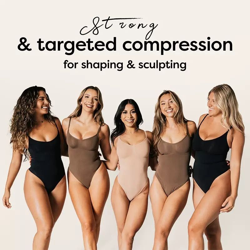 Women's Shapewear Tummy Control & Butt Lifter Invisible Bodysuit – Wear Under Dresses, Slimming Camisole Style, Full-Body Sculpting, Flat Belly & Lifted Butt Shapewear, Comfortable & Skin-Friendly