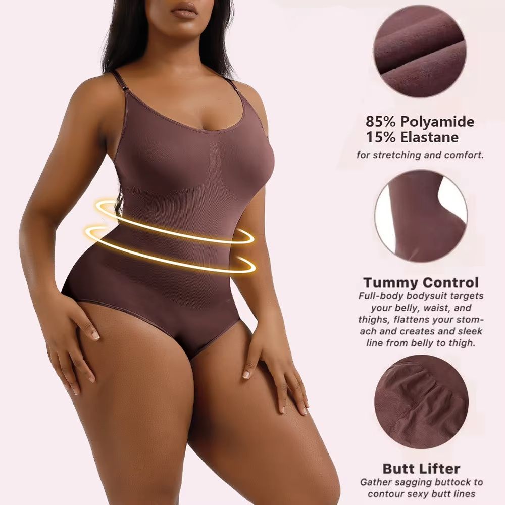 Women's Shapewear Tummy Control & Butt Lifter Invisible Bodysuit – Wear Under Dresses, Slimming Camisole Style, Full-Body Sculpting, Flat Belly & Lifted Butt Shapewear, Comfortable & Skin-Friendly