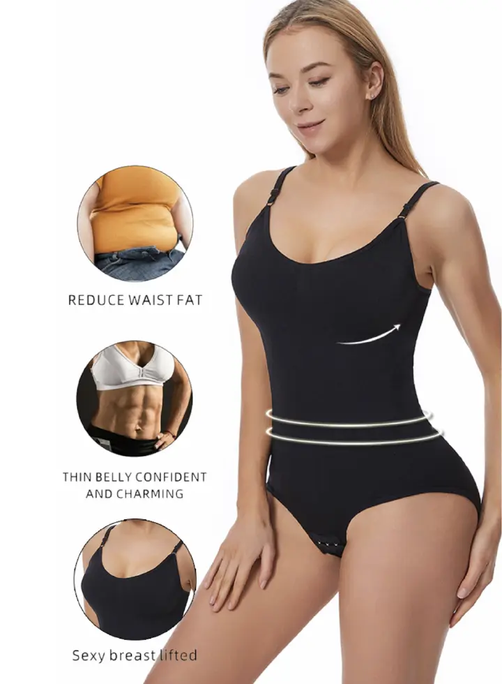 Women's Shapewear Tummy Control & Butt Lifter Invisible Bodysuit – Wear Under Dresses, Slimming Camisole Style, Full-Body Sculpting, Flat Belly & Lifted Butt Shapewear, Comfortable & Skin-Friendly