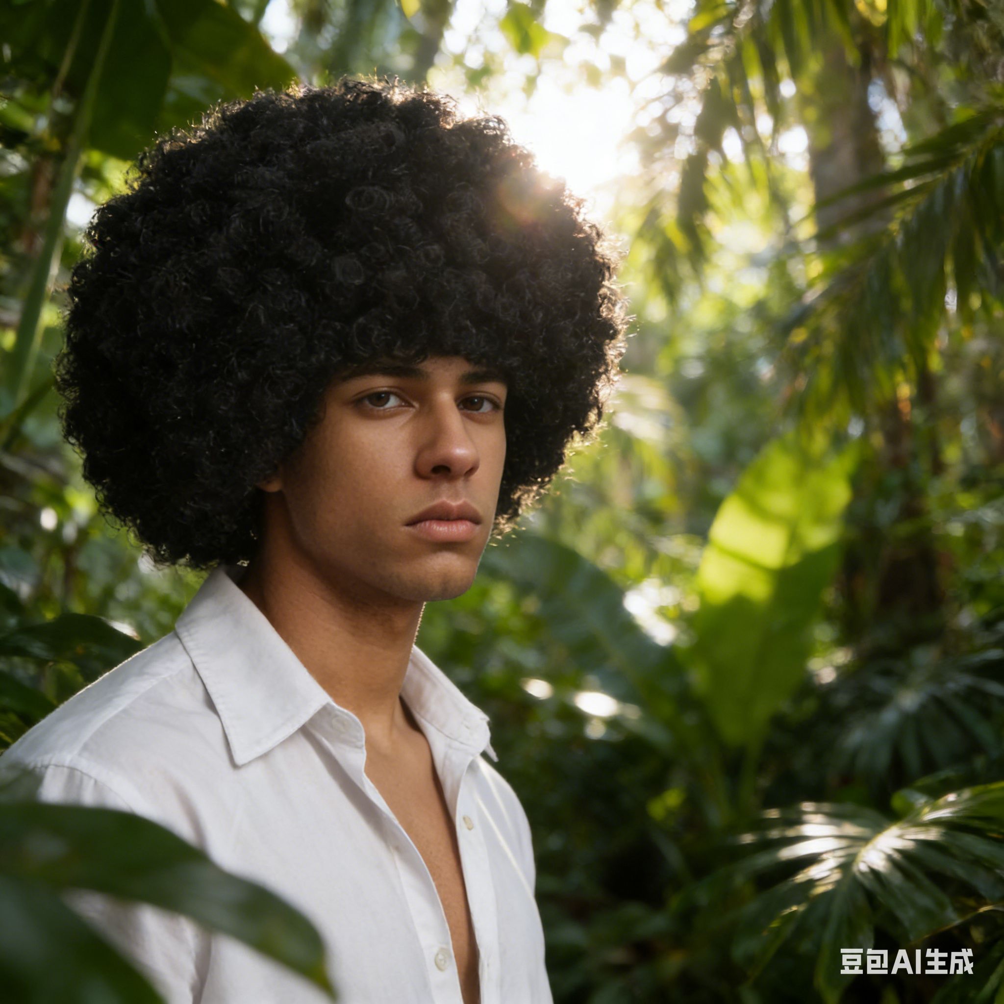 Men's African small Curly Afro Wig - Black Fluffy Natural Hair Wig for Men,  Fashion Party Daily Wear Synthetic Wig