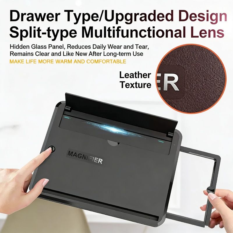 Retractable 3D HD Eye-Caring Phone Screen Magnifier | Vertical & Horizontal View | Tablet-Style Desktop Phone Stand