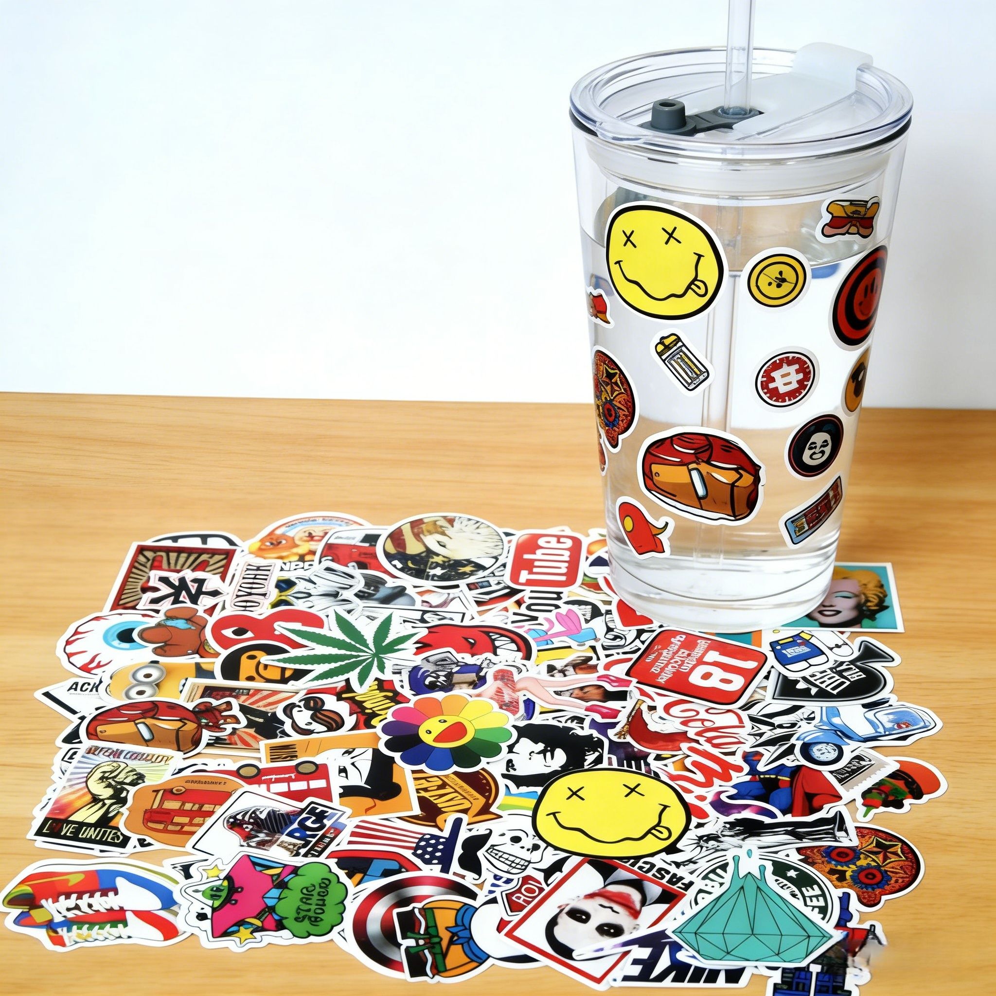100PCS Trendy Graffiti Stickers Waterproof DIY Decals for Luggage Laptop Skateboard Car Phone