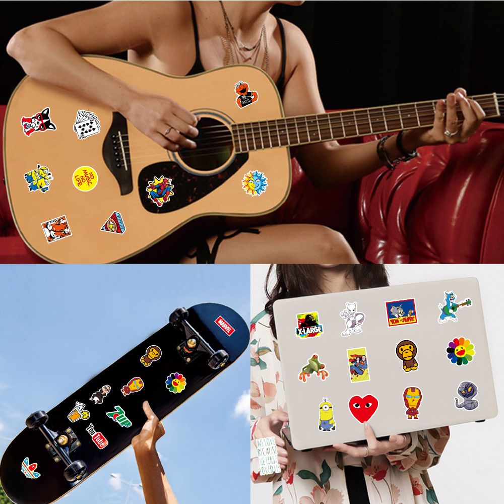 100PCS Trendy Graffiti Stickers Waterproof DIY Decals for Luggage Laptop Skateboard Car Phone