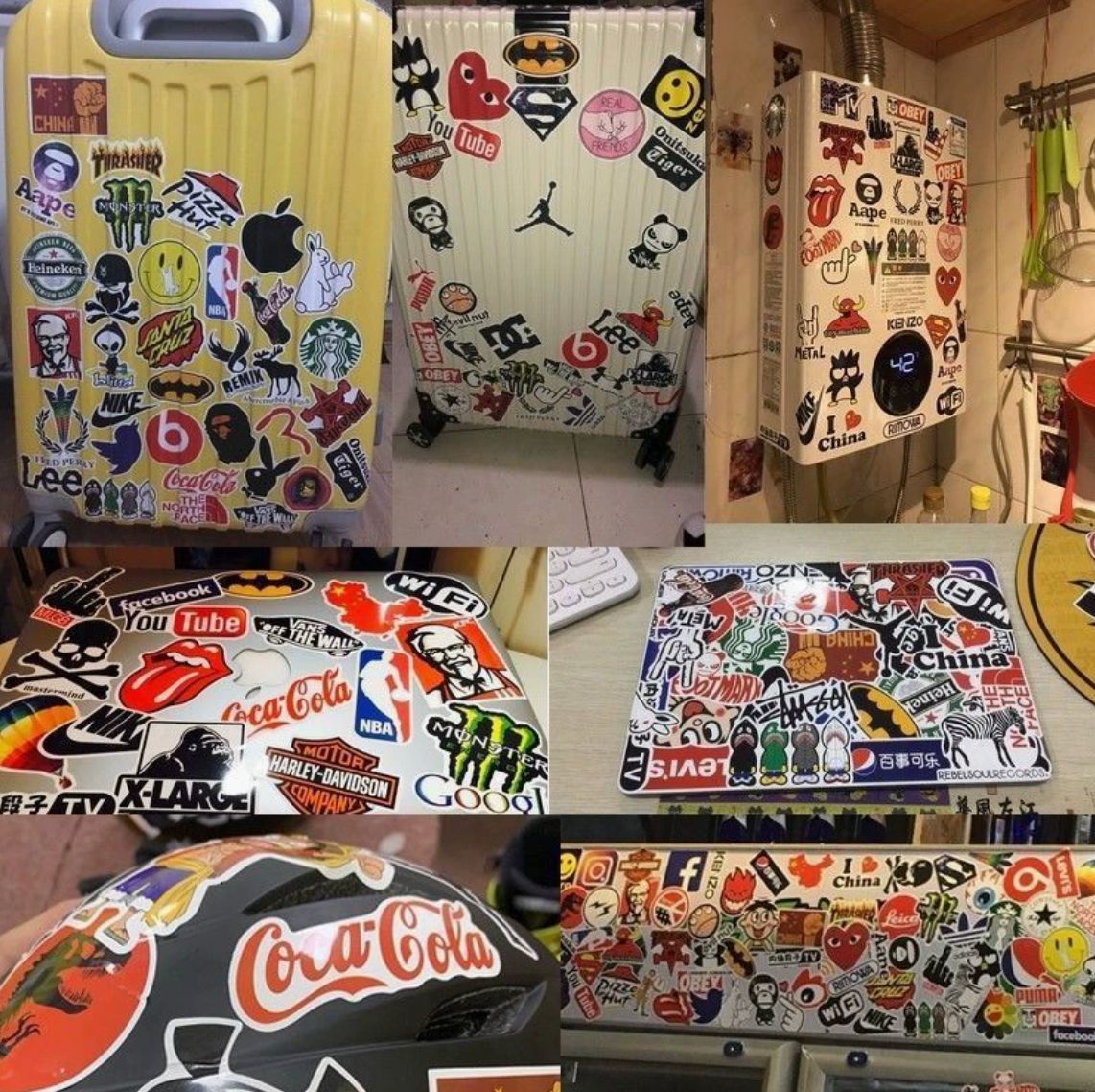 100PCS Trendy Graffiti Stickers Waterproof DIY Decals for Luggage Laptop Skateboard Car Phone