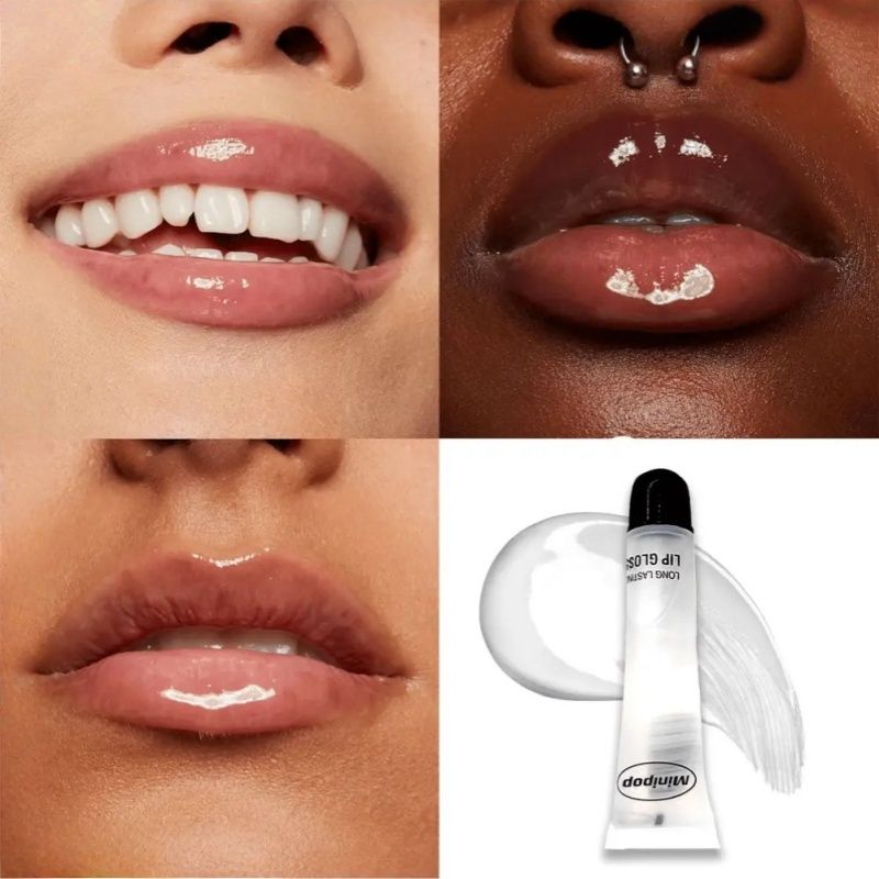 6Pcs Fruit Flavor Clear Lip Oil, Moisturizing Mirror Shine Long Lasting Lip Gloss