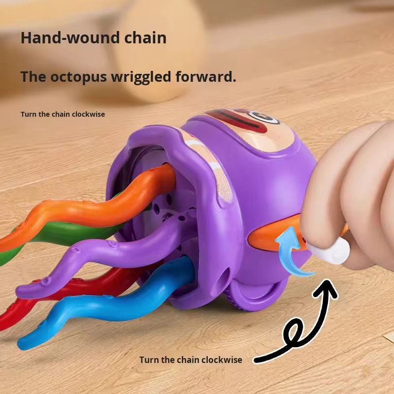 Children's Funny Twisting and Dancing Small Octopus Toy Space Step Coil Small Octopus Jellyfish Toy Fidget Toys gift