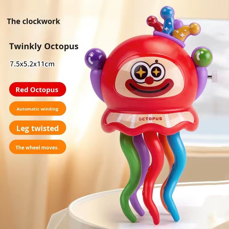 Children's Funny Twisting and Dancing Small Octopus Toy Space Step Coil Small Octopus Jellyfish Toy Fidget Toys gift