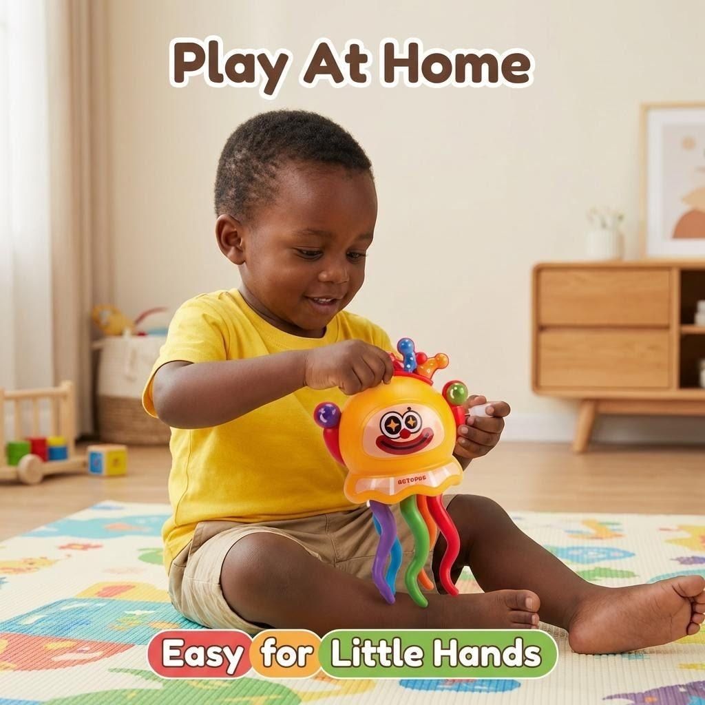 Children's Funny Twisting and Dancing Small Octopus Toy Space Step Coil Small Octopus Jellyfish Toy Fidget Toys gift