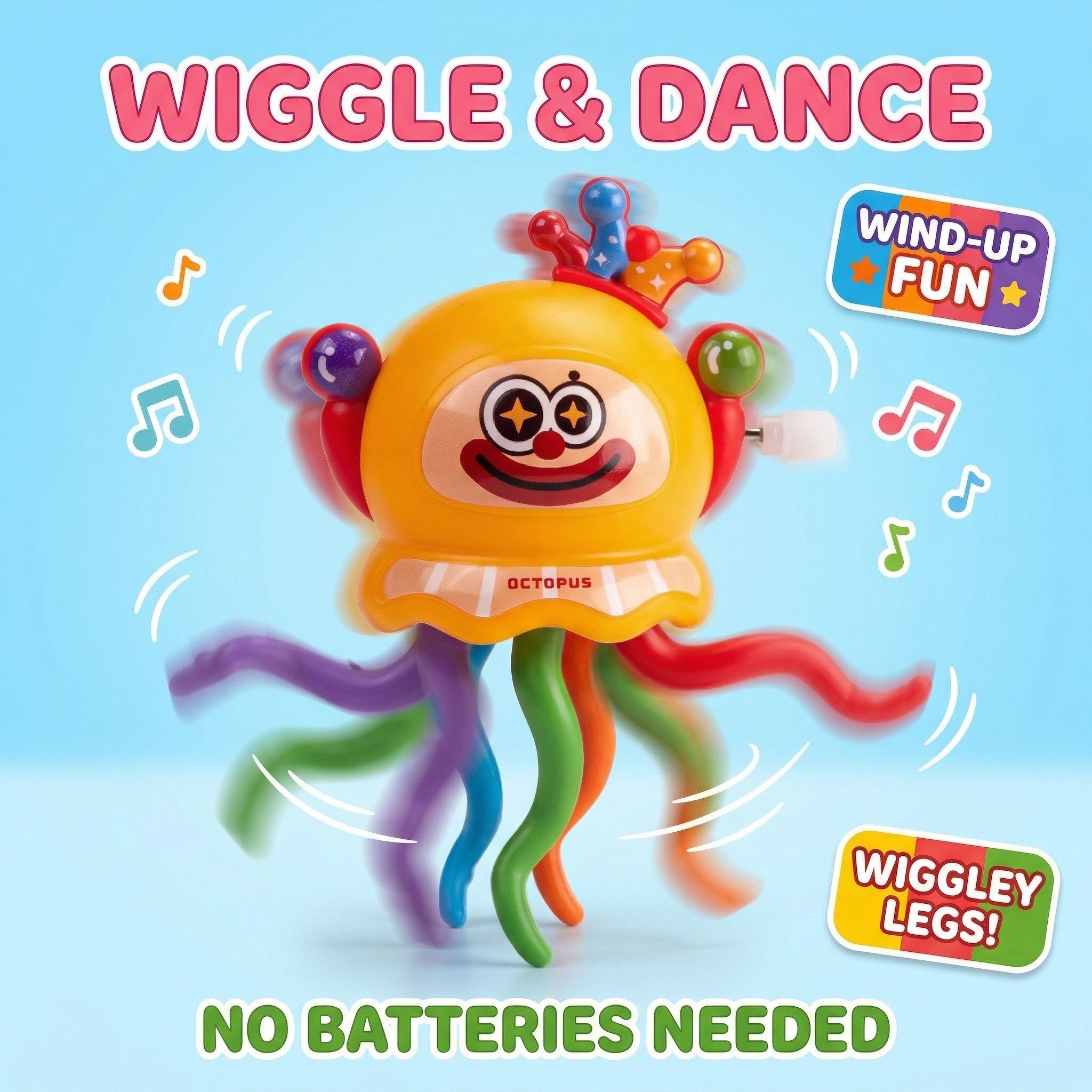 Children's Funny Twisting and Dancing Small Octopus Toy Space Step Coil Small Octopus Jellyfish Toy Fidget Toys gift