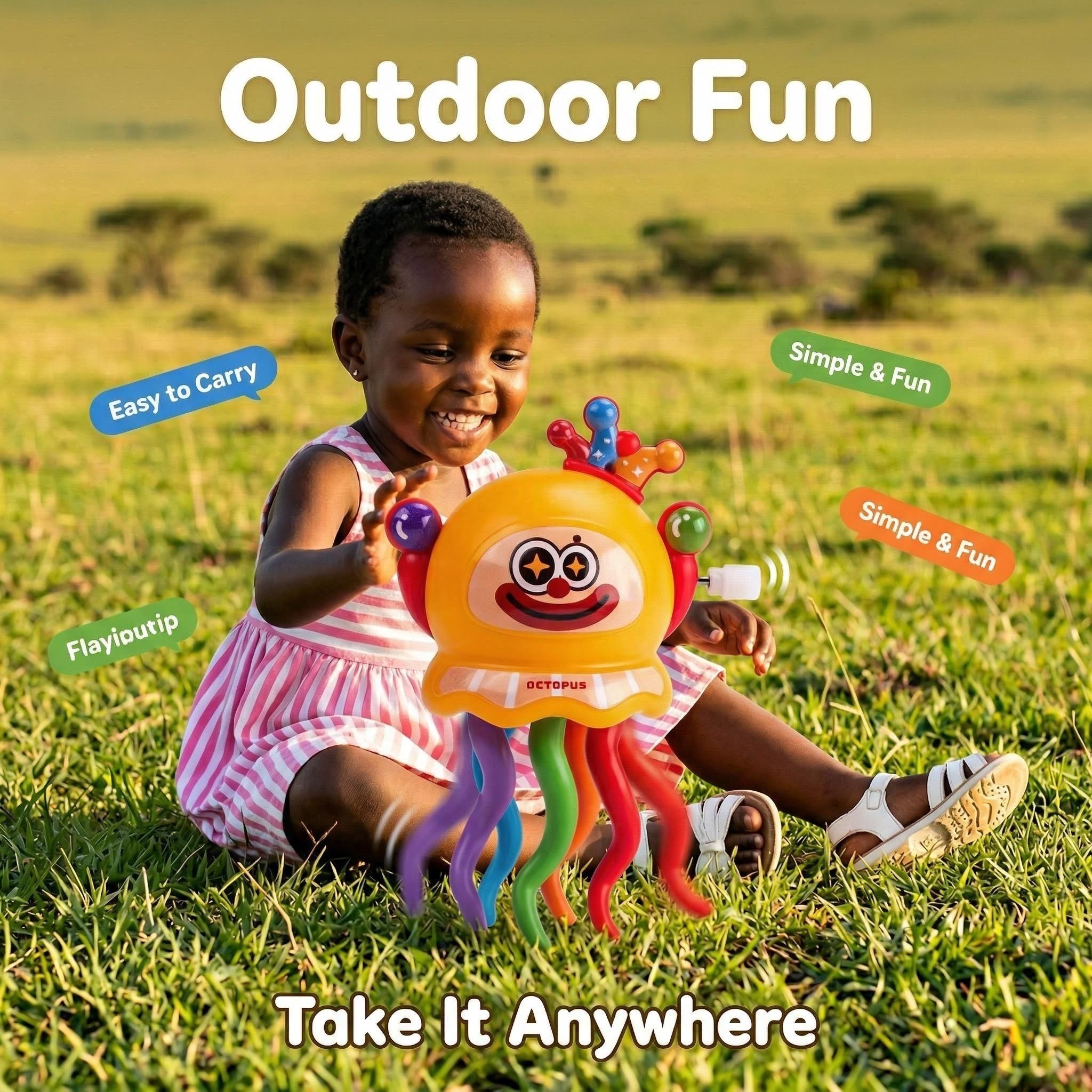 Children's Funny Twisting and Dancing Small Octopus Toy Space Step Coil Small Octopus Jellyfish Toy Fidget Toys gift