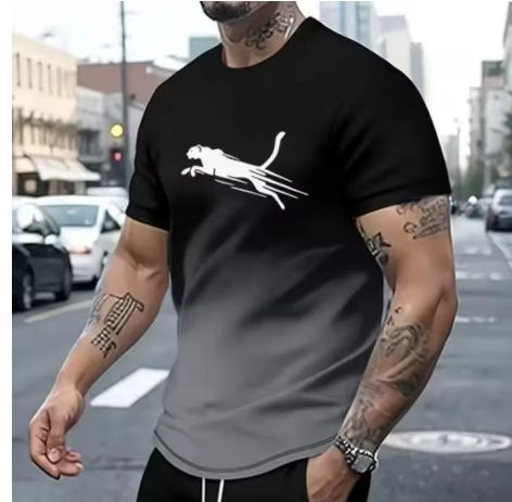Men's short sleeve 3D printed T Shirt Men's animal sport printed T shirt street fashion short sleeve loose oversized men's wear