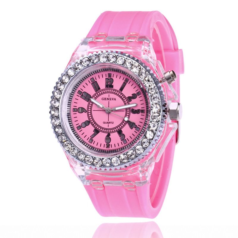 ins the same luminous watch personality Harajuku Korean version of the fashion trend male and female primary and secondary school students LED fluorescent couple watch