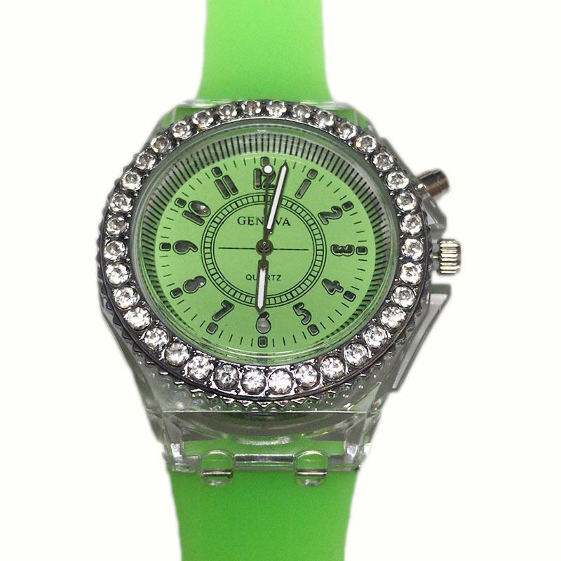 ins the same luminous watch personality Harajuku Korean version of the fashion trend male and female primary and secondary school students LED fluorescent couple watch