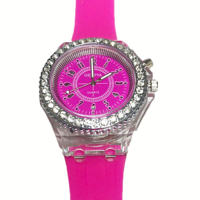 ins the same luminous watch personality Harajuku Korean version of the fashion trend male and female primary and secondary school students LED fluorescent couple watch