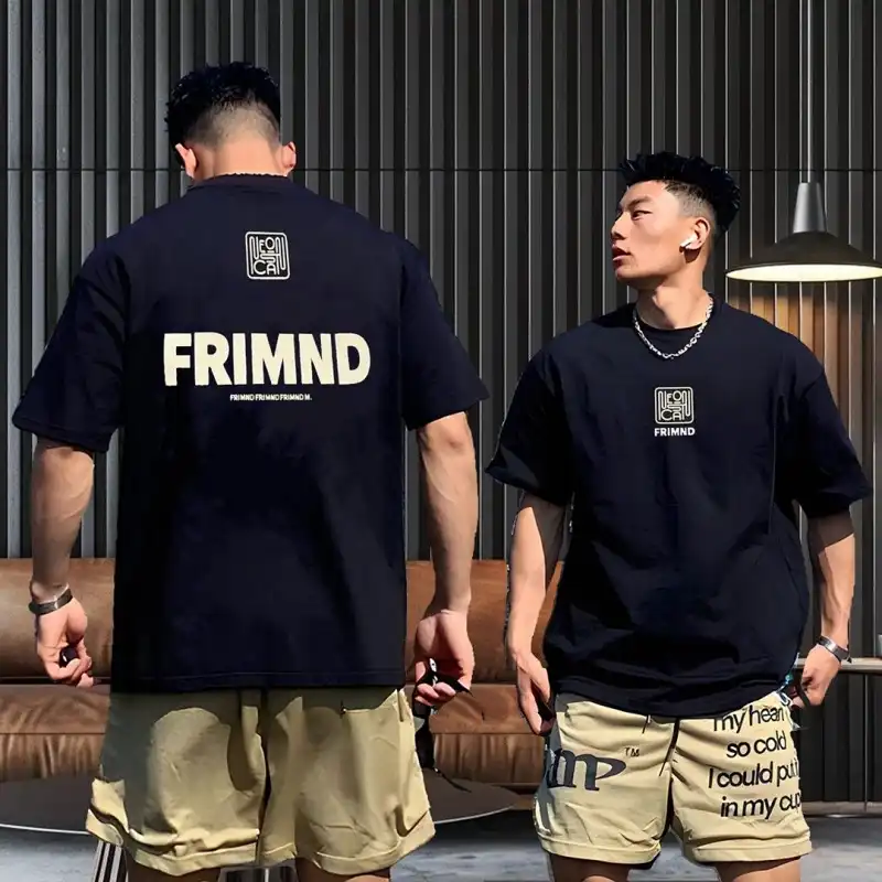 Extra Large Size 200 lbs Cotton Men's T-Shirt Short Sleeve Youth Summer Trend Brand Round Neck Loose Fitting Shirt with Print