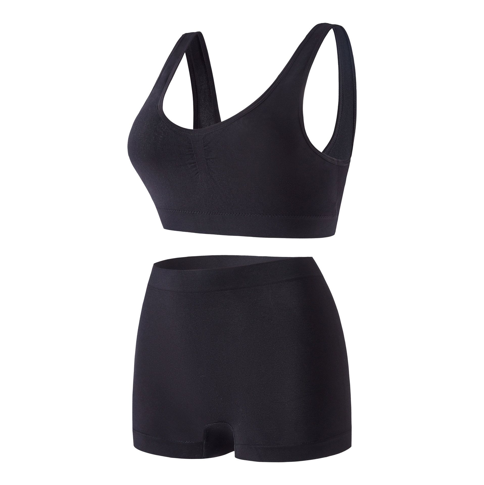 Exercise fitness vest shorts two sets of abdominal breathable elastic hip peach pants quick dry yoga set