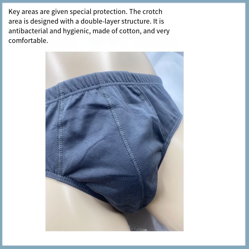 6 pcs pure cotton men's underwear - pure cotton trunks with elastic waist, youth-style pants, loose crotch, plus oversized, overweight bottom pants