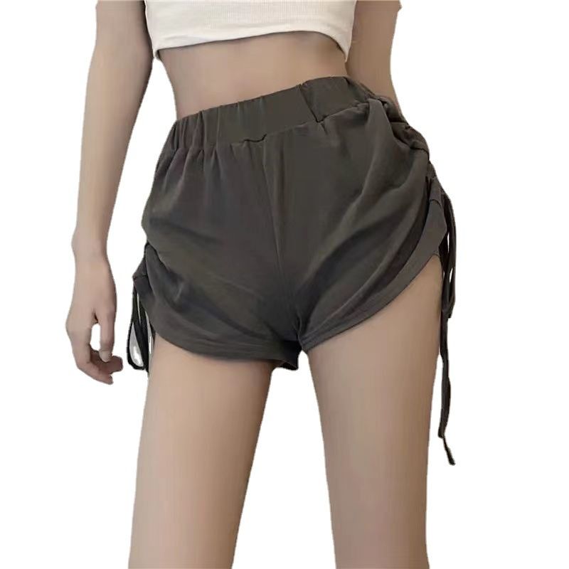 2026 Summer Short Women's High-Waisted Slim-Fitting Wide Leg Pants with Designated Drawstrings - Stylish Hot Pants for Girls, Suitable for Daily Wear and Outdoor Wearing, Women's Casual Pants