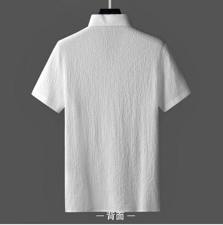 2 pcs Slim and breathable blue fruit collar ice silk men's suit - summer lightweight loose casual two-piece set with a turned-down collar and short sleeves, long pants, for sports men's wear.