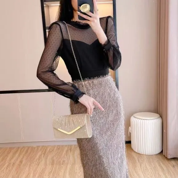 Women's fashionable European-style handbags - envelope-style, with a namey lady's style, suitable for evening events, formal dress, noble banquet bags, wedding cheongsam bags