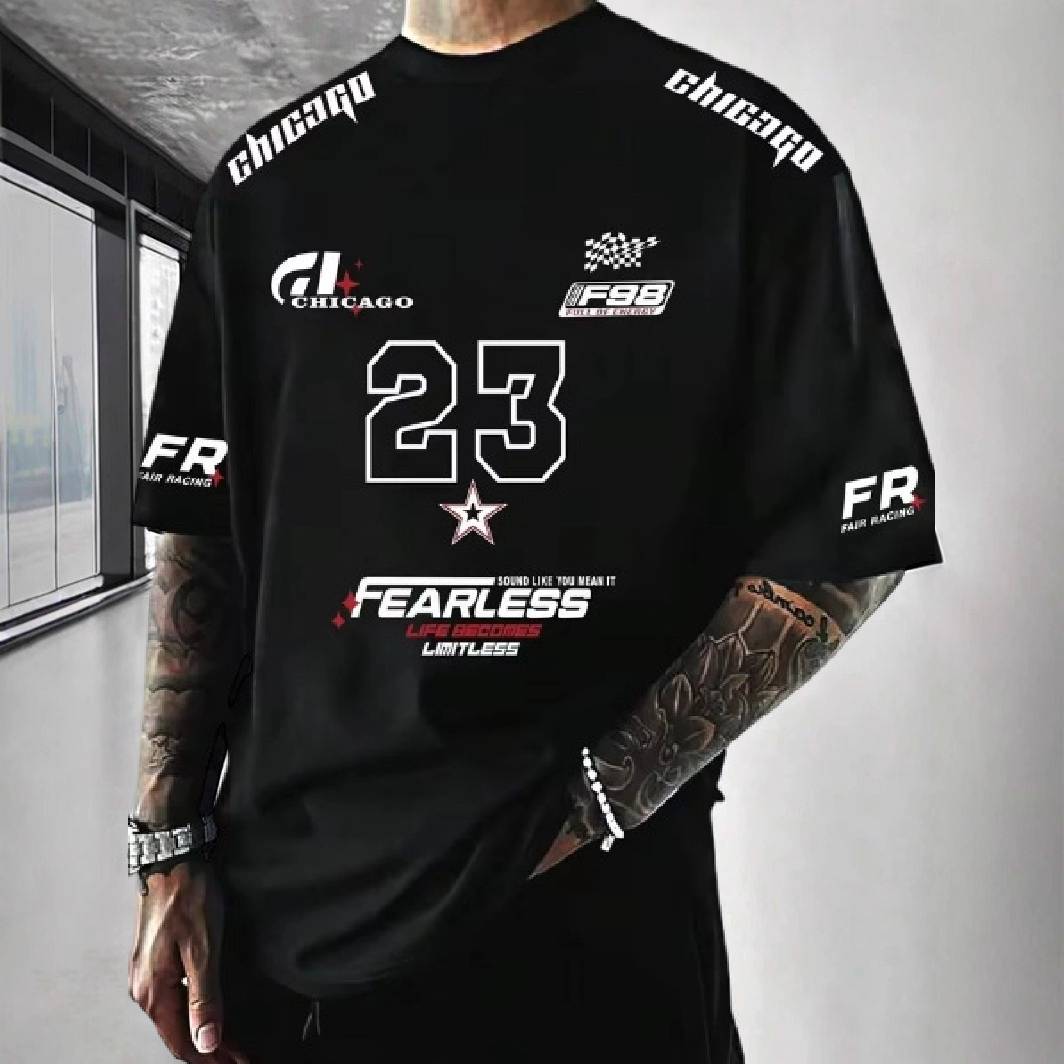 Summer hockey short-sleeved American sports printed football retro basketball jerseys men's T-shirts casual loose