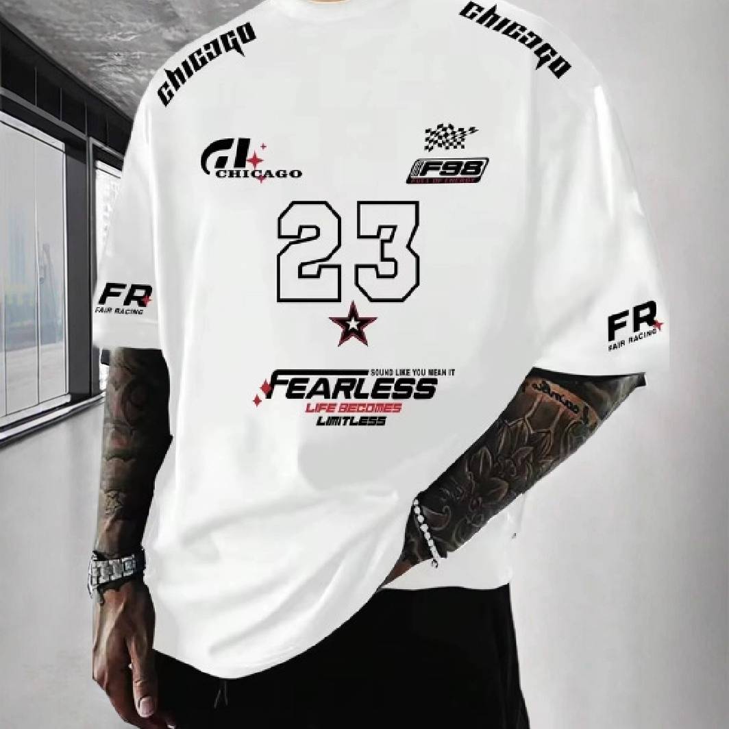 Summer hockey short-sleeved American sports printed football retro basketball jerseys men's T-shirts casual loose