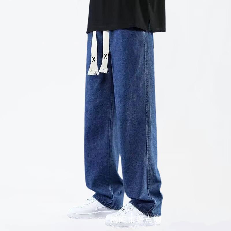 2026 New Style Spring-Autumn Denim Pants for Women - Trendy Brand - Loose and Retro Straight-Fitting Wide Leg Casual Pants for Children