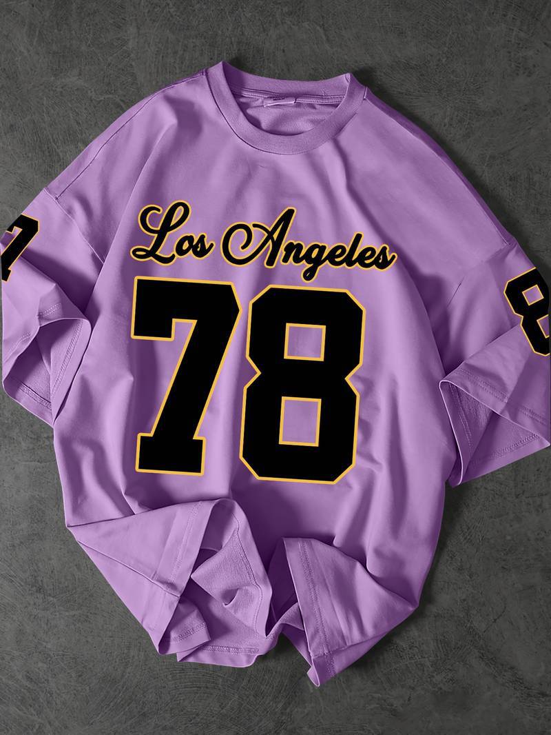 Best-selling 3D digital printing short-sleeved 78-number ball game T-shirt, breathable and sweat-proof, loose-fitting round-neck top for men