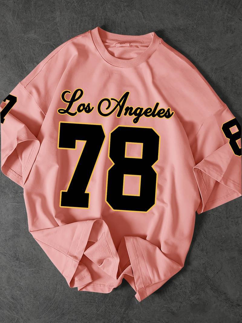 Best-selling 3D digital printing short-sleeved 78-number ball game T-shirt, breathable and sweat-proof, loose-fitting round-neck top for men